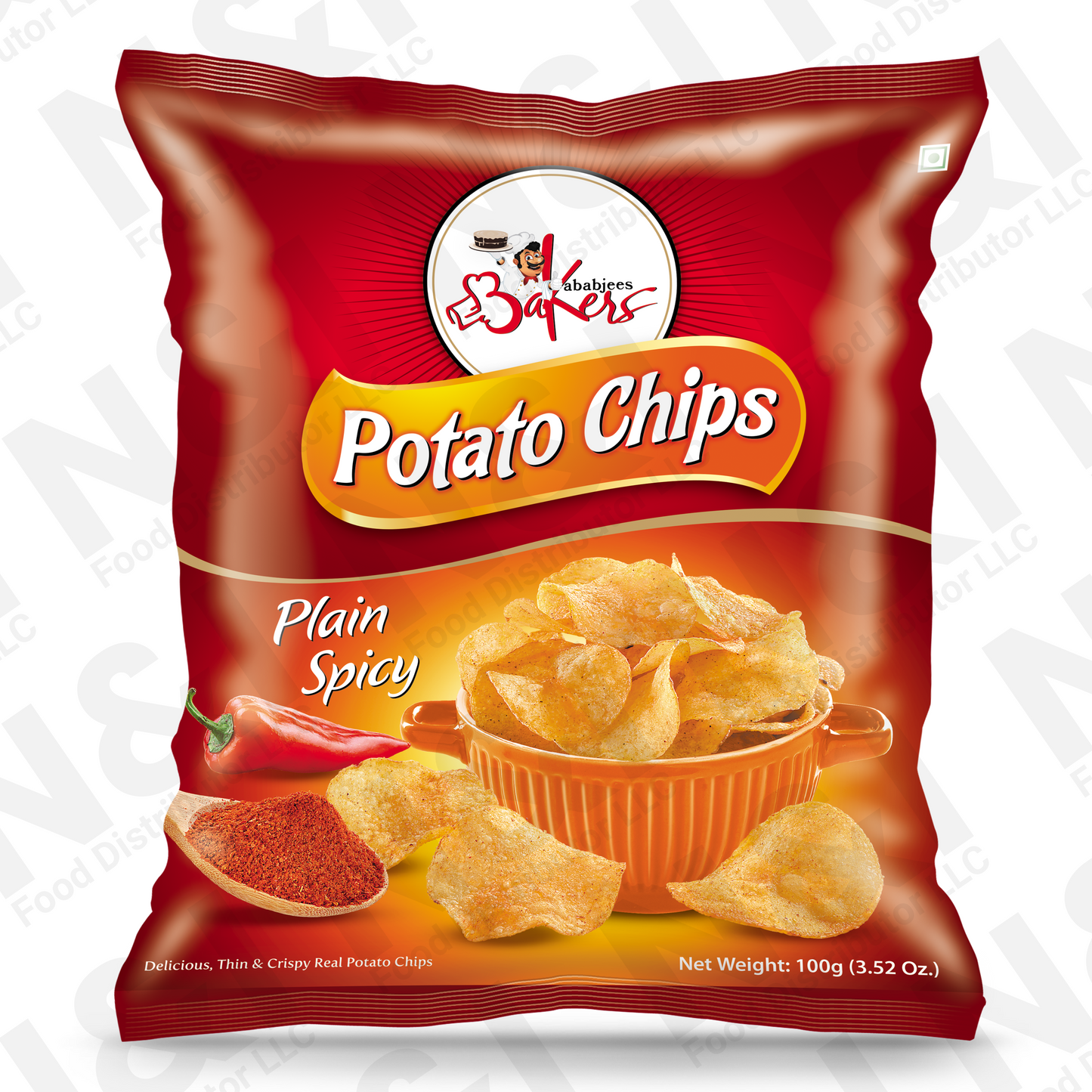 POTATO CHIPS - PLAIN SPICY - 100g